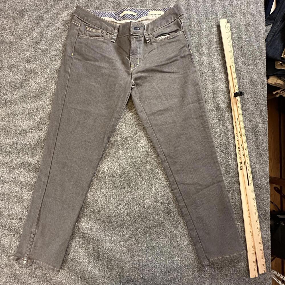 Gap Established 1969 Mens Gray Slim Fit Stretch Jeans Zipper Ankle Size 30 M-30